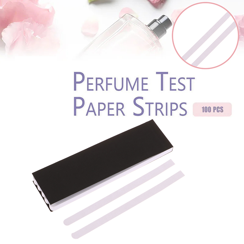 Perfume Fragrance Essential Oil - 100 個アロマセラピーフレグランス香水試験紙ストリップエッセンシャルオイルテストテスター紙ストリップ消臭拡張フレグランス