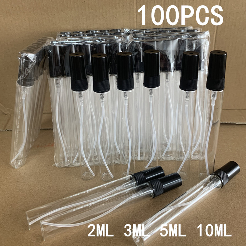 Perfume Quality Fragrance Oils - 5/100 個セット高品質ガラス香水瓶ミニ 2ML-10ML ポータブルトラベルスプレーバイアルサンプルサブボトルフレグランスオイル用
