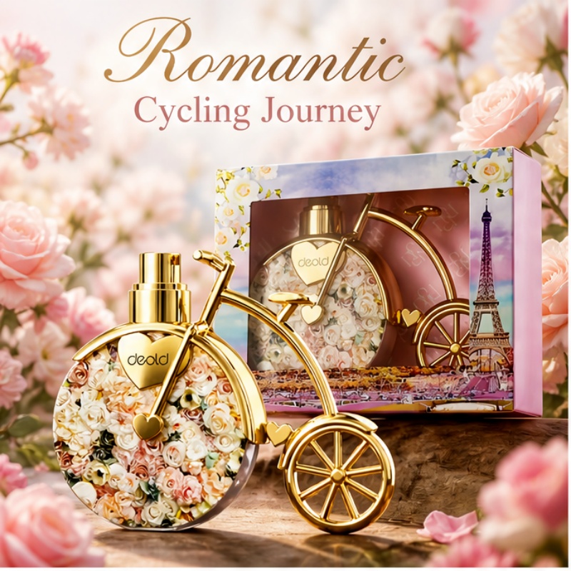 Perfume High Fragrance - 花柄自転車デザインのレディース香水 - 高級感のある長持ちするフローラルフレグランススプレー - 日常使い、デート、誕生日、バレンタインデー、記念日のギフトに最適