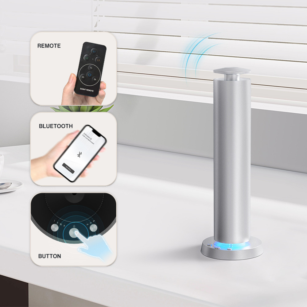 Perfume Aroma Fragrance - ホームフレグランス香水Bluetoothアロマディフューザーバッテリー金属素材エアフレーバー120MLエッセンシャルオイル容量カラムマシン