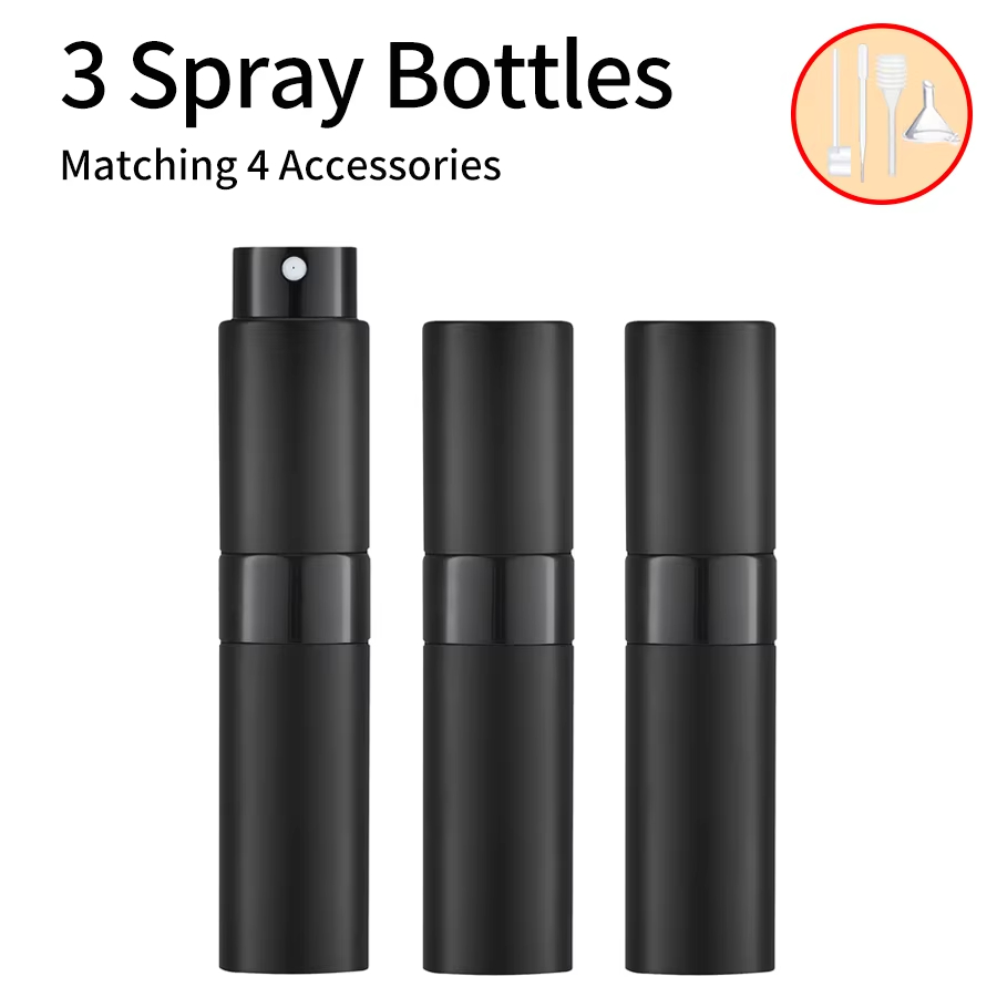 Perfume Fragrance Vending Machine - 香水スプレーボトル,3個4アクセサリー,8ml,3スプレーボトル,1漏斗,1ストロー,1ディスペンサー,1スプリングストロー
