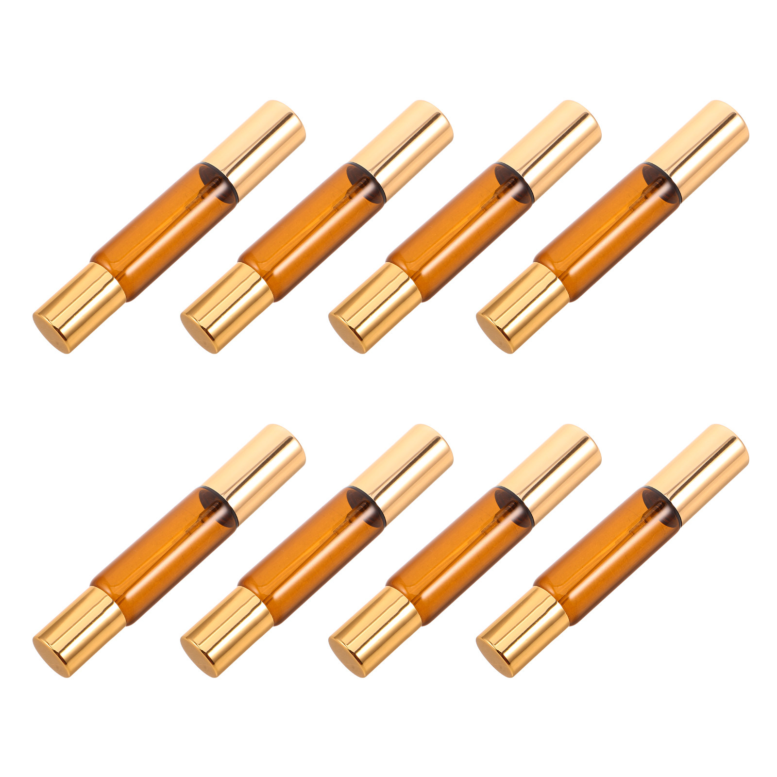 8個入りデュアルヘッドアンバーガラス製エッセンシャルオイルロ - On Perfume & Fragrance Kota Bogor のレビューと価格