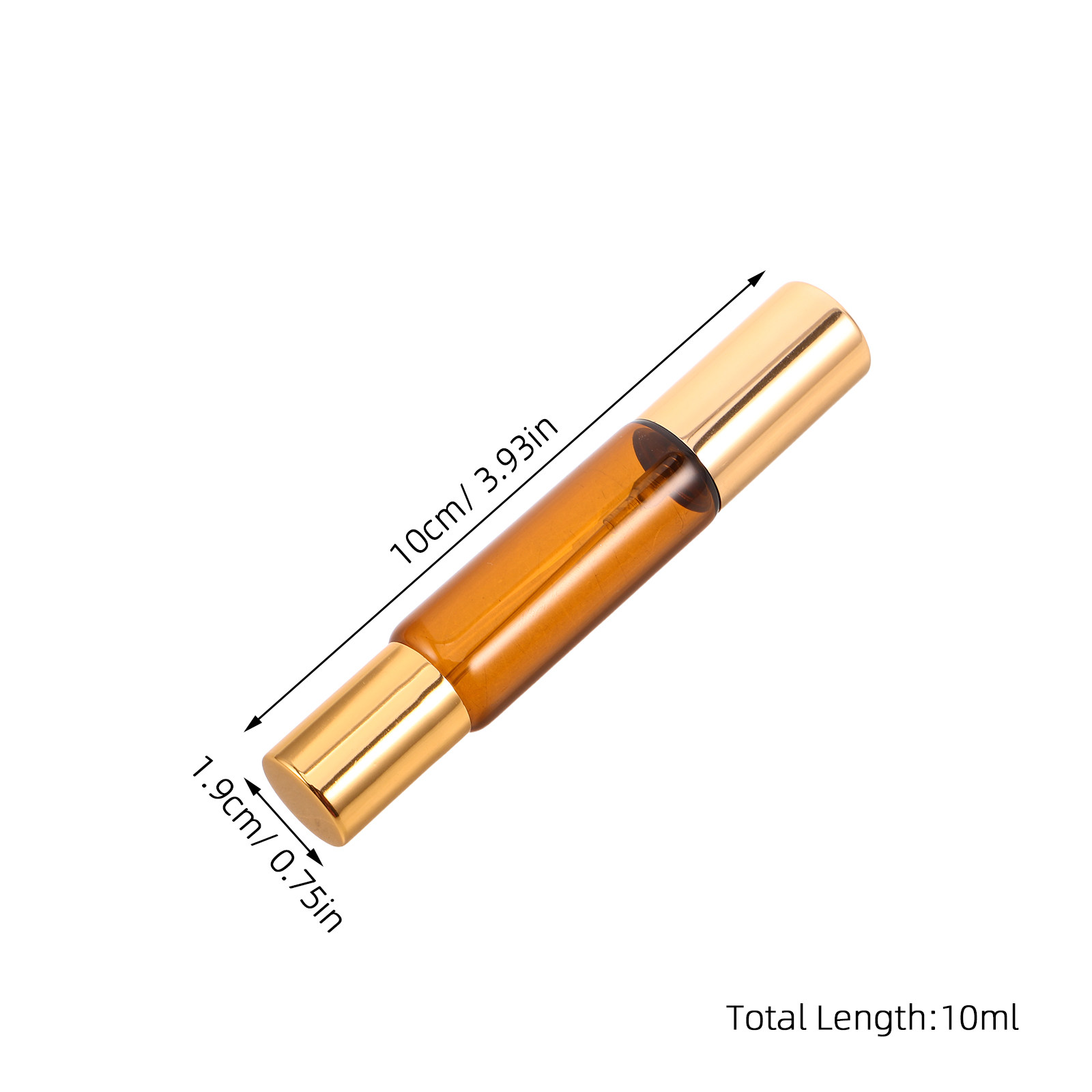 8個入りデュアルヘッドアンバーガラス製エッセンシャルオイルロ - On Perfume & Fragrance Kota Bogor のレビューと価格
