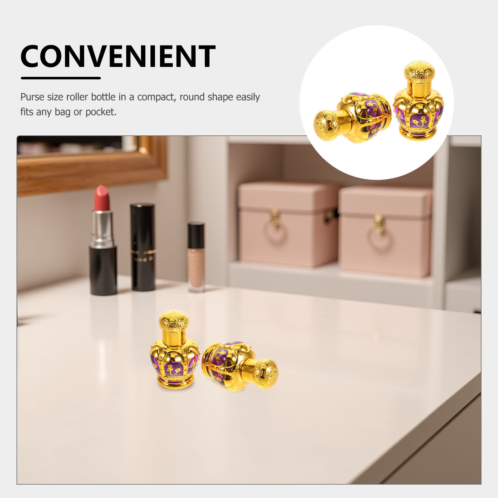 2個入り漏れ防止ガラス製ロールオンボトル ミニ香水オイルバイ - On Perfume & Fragrance Kota Bogor のレビューと価格