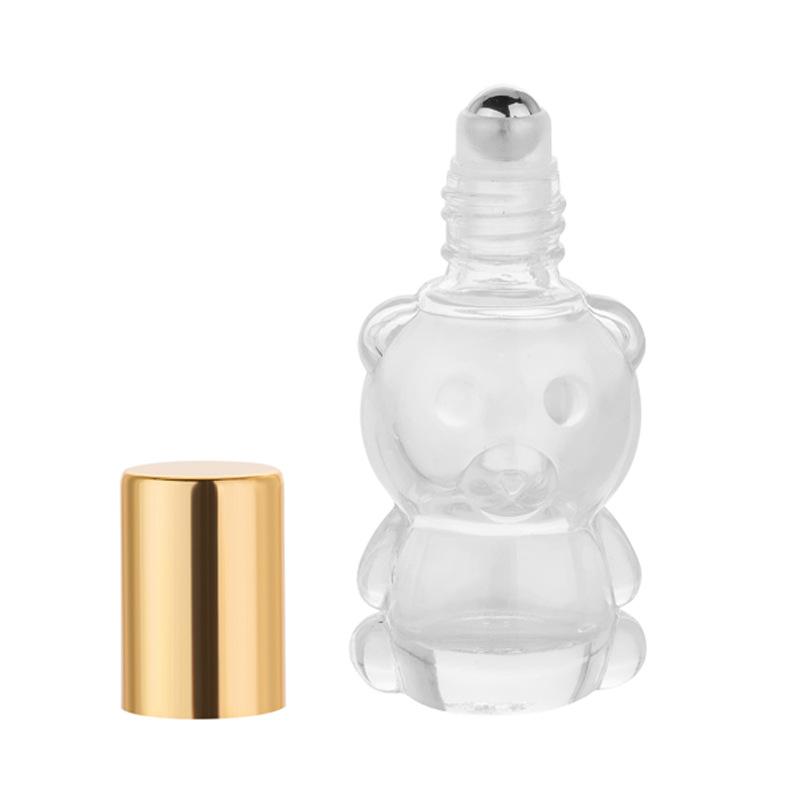 エッセンシャルオイルガラスボトル空のクリアクマ型スチールロー - On Perfume & Fragrance Kota Bogor のレビューと価格
