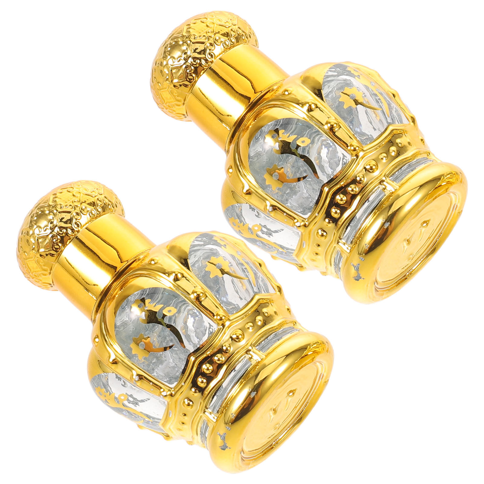 2 個 12 ミリリットル透明ガラスロールオンボトルゴールド - On Perfume & Fragrance Kota Bogor のレビューと価格