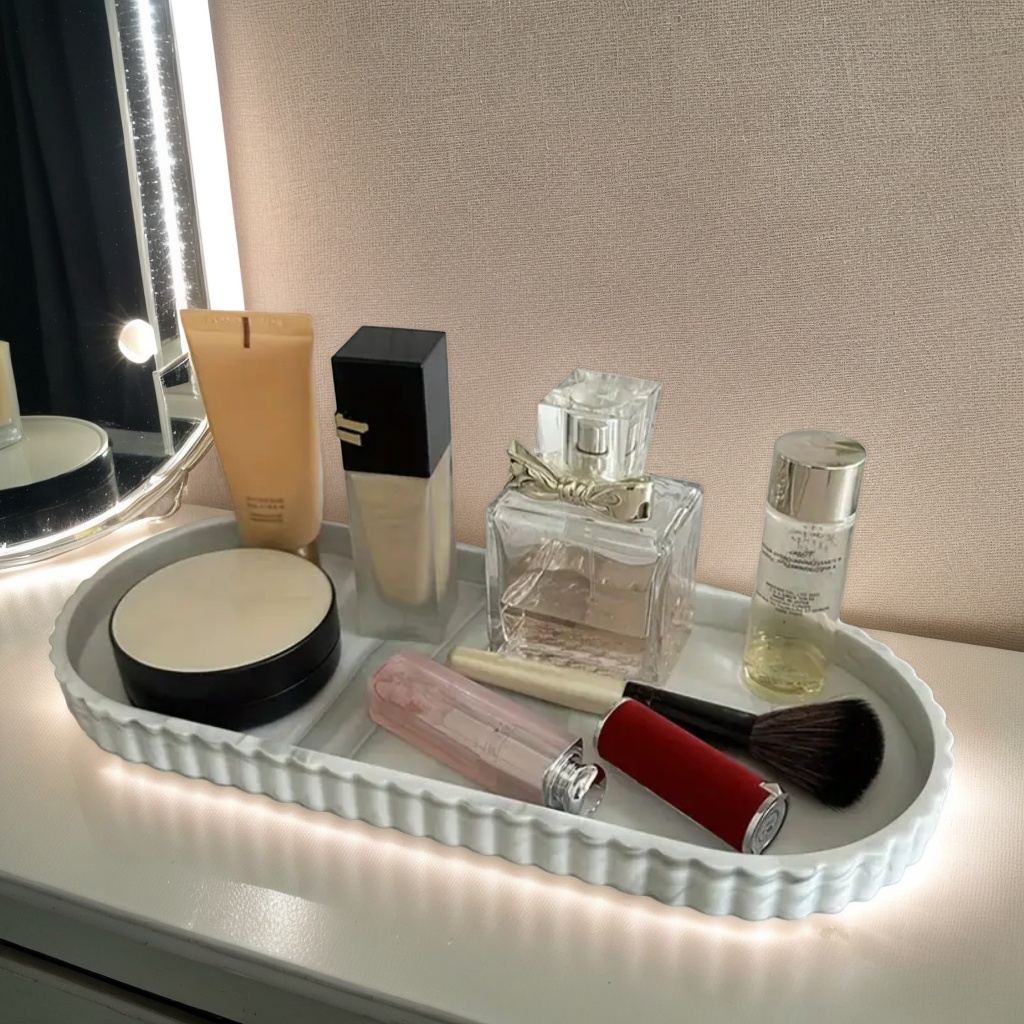 1ピースオーバル型バニティトレイ、カウンタートップ用ソープデ - Perfume Fragrance Vending Machine のレビューと価格